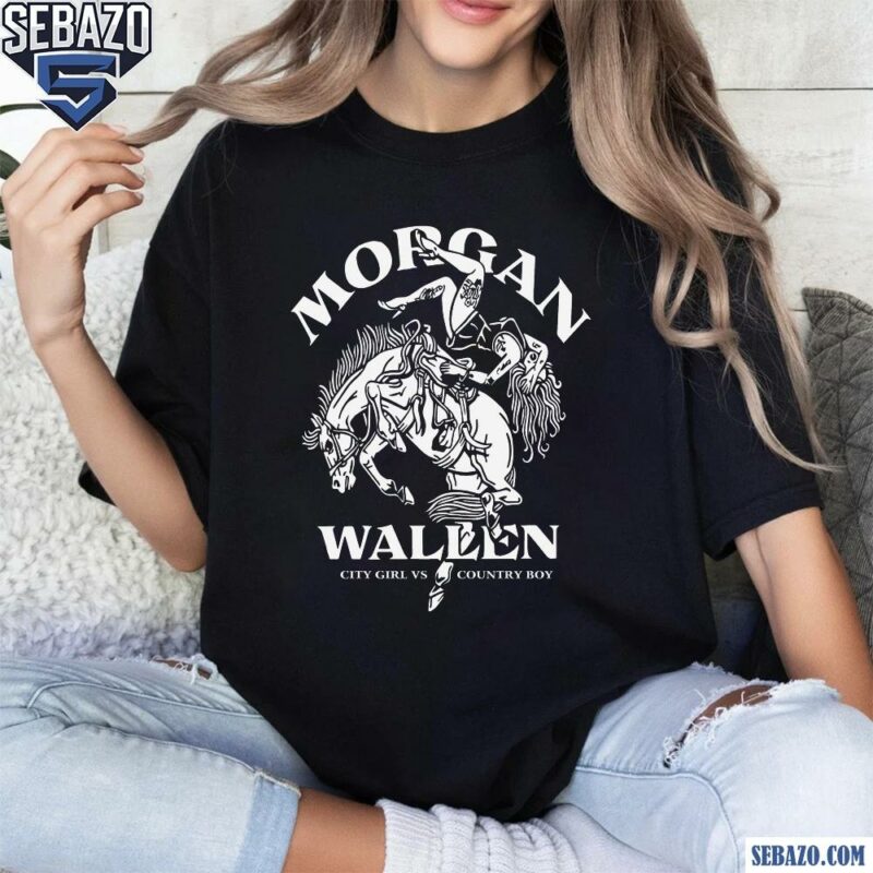 Vintage Bucking Girl Morgan Wallen Song Shirt t-shirt