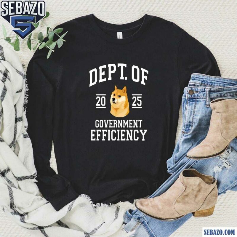 Vintage Dept Of Government Efficiency Doge 2024 Shirt long sleeved