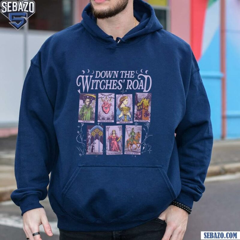 Vintage Down The Witches Road Tarot Cards Shirt hoodie