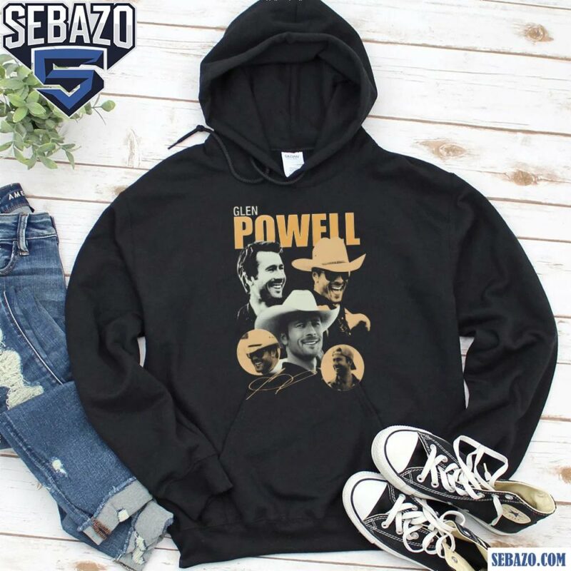 Vintage Glen Powell Cowboy Actor Shirt hoodie