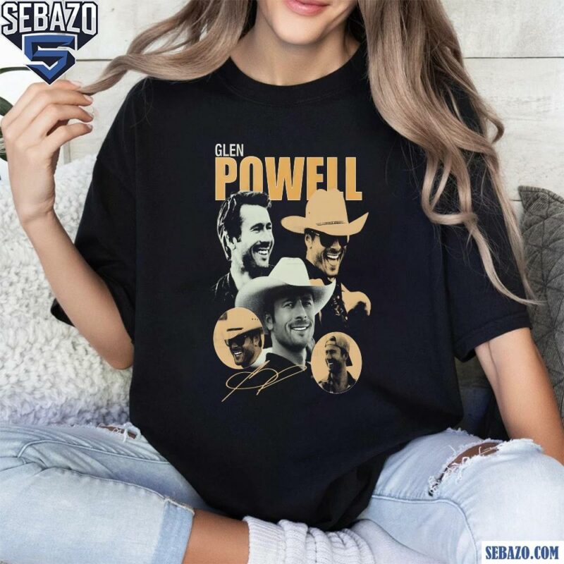 Vintage Glen Powell Cowboy Actor Shirt t-shirt