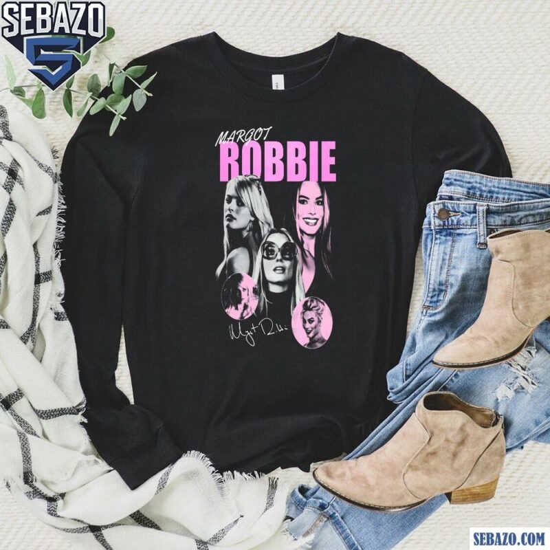 Vintage Margot Robbie Barbie Actor Signature Shirt long sleeved