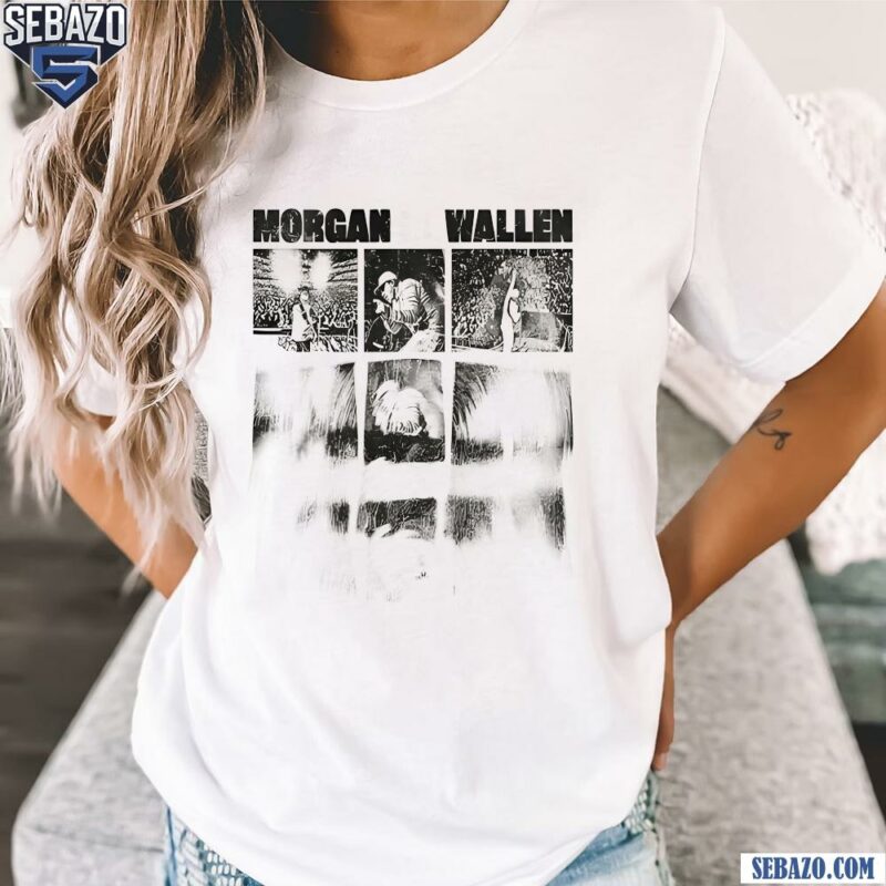 Vintage Morgan Wallen Blurry Live Photo Cream Shirt t-shirt