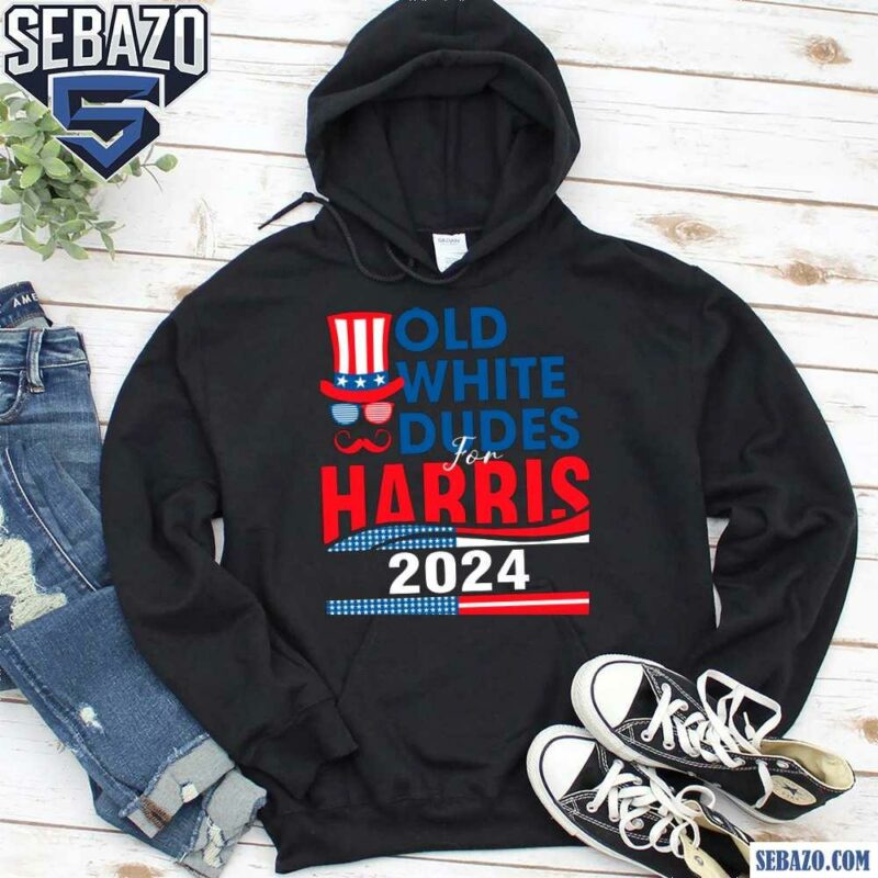 Vintage Old White Dudes For Harris 2024 American Flag Shirt hoodie