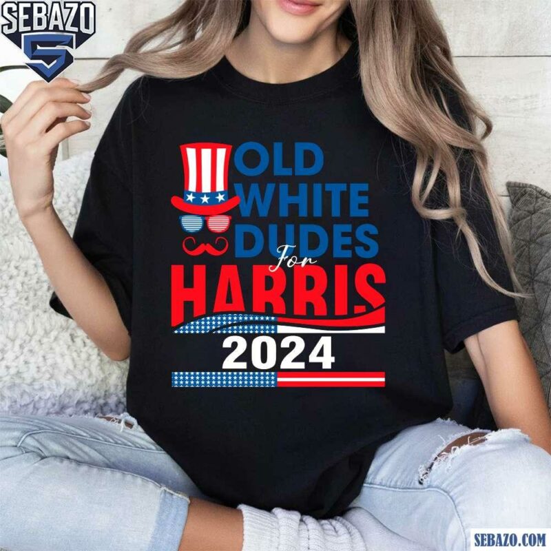 Vintage Old White Dudes For Harris 2024 American Flag Shirt t-shirt