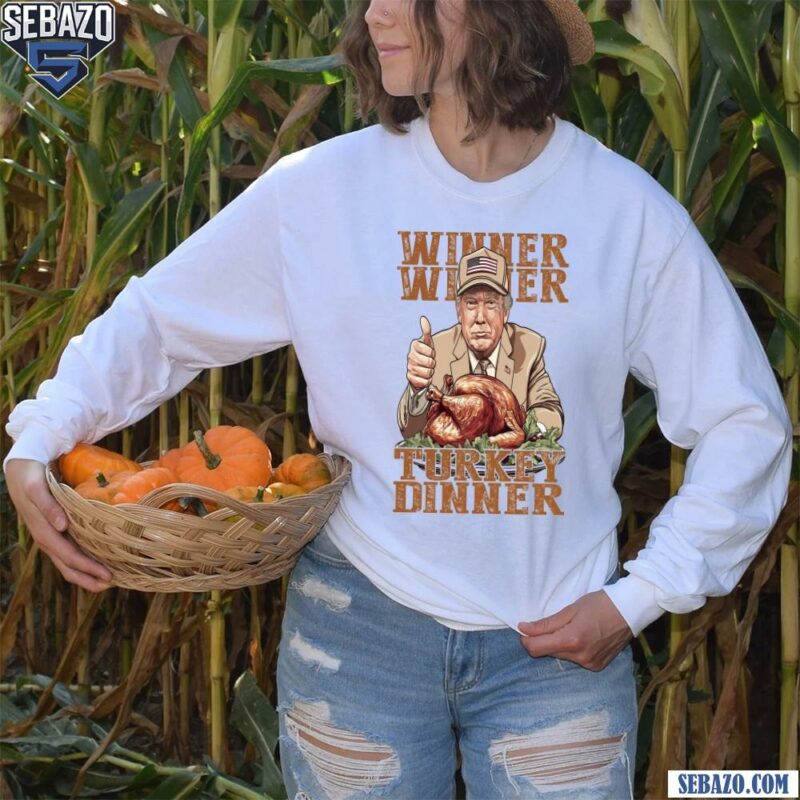 Vintage Thankful Trump Winner Winner Turkey Dinner Shirt long sleeved