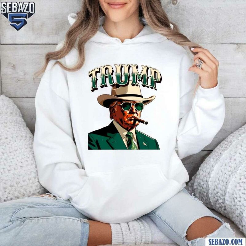 Western Trump Cowboy Smoking Election 2024 Shirt hoodie