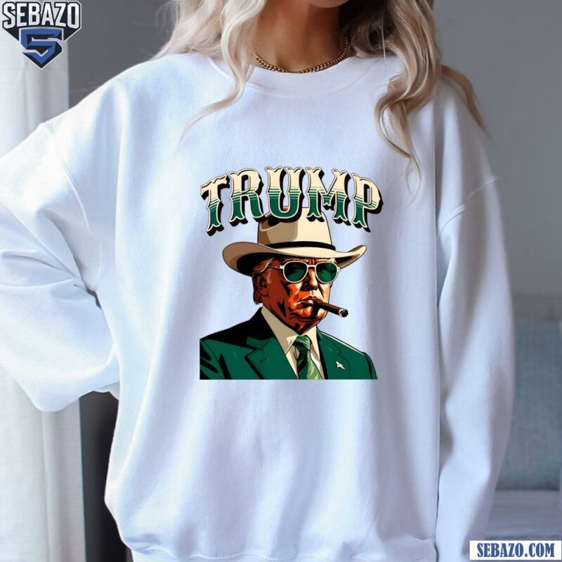 Western Trump Cowboy Smoking Election 2024 Shirt sweatshirt