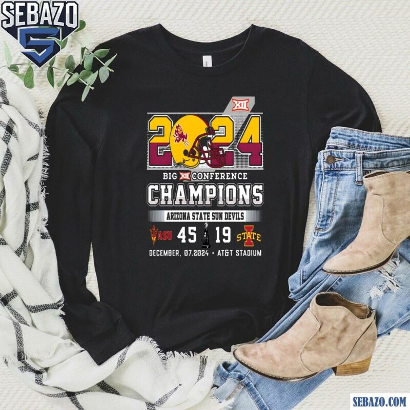 2024 Big 12 Conference Champions Arizona State Sun Devils Shirt long sleeved