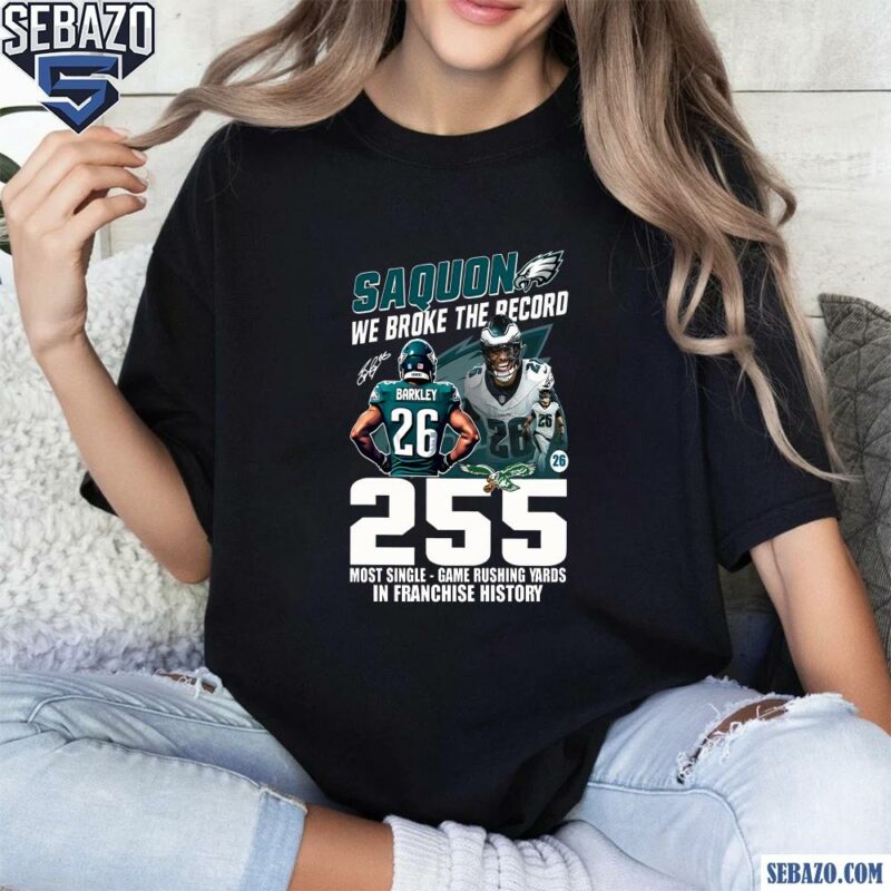 250 Saquon We Broke The Record Shirt t-shirt