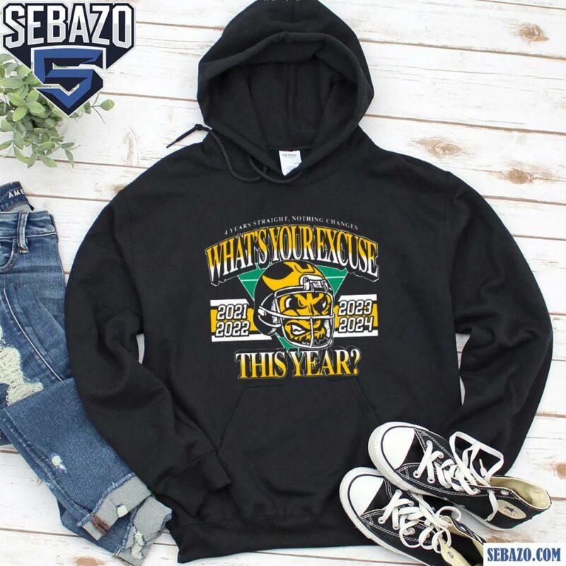 4 Year Staight Nothing Changes Whats Your Excuse This Year Shirt hoodie