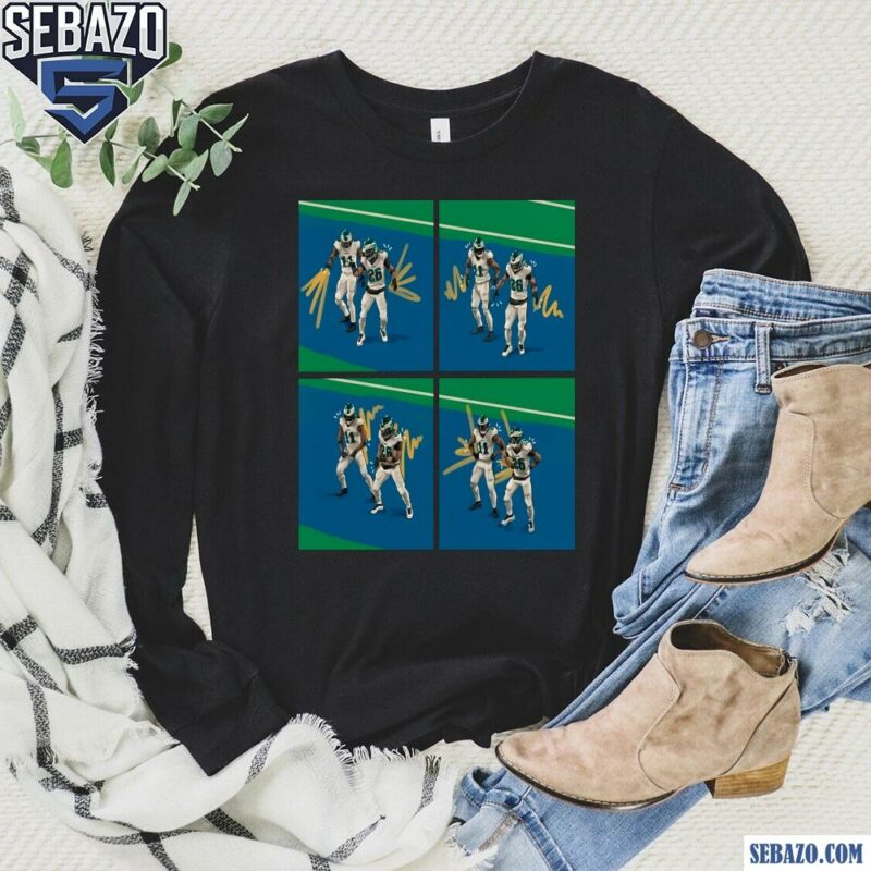 AJ Brown And Saquon Barkley Celebration Dance Shirt long sleeved