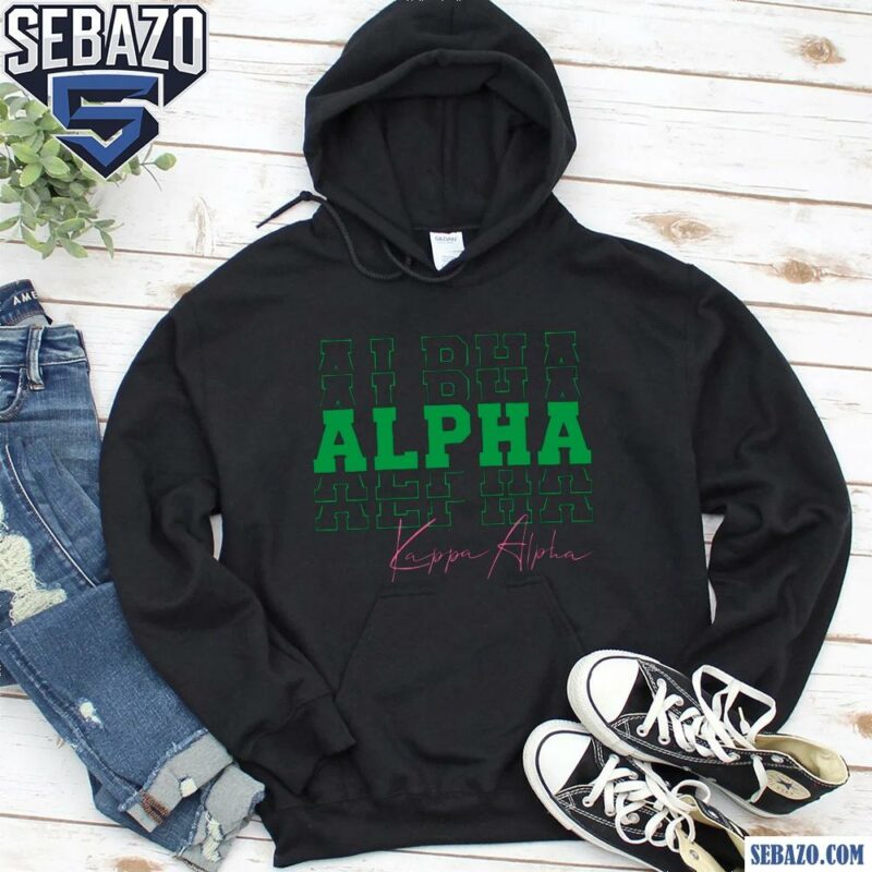 Alpha Kappa Alpha Echo Pink And Green Shirt hoodie