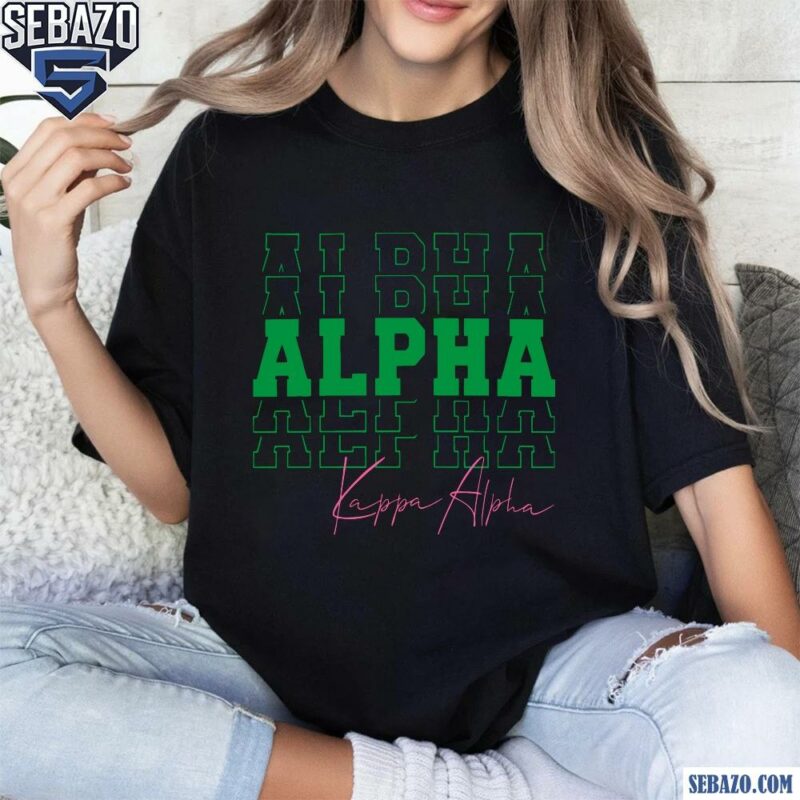 Alpha Kappa Alpha Echo Pink And Green Shirt t-shirt