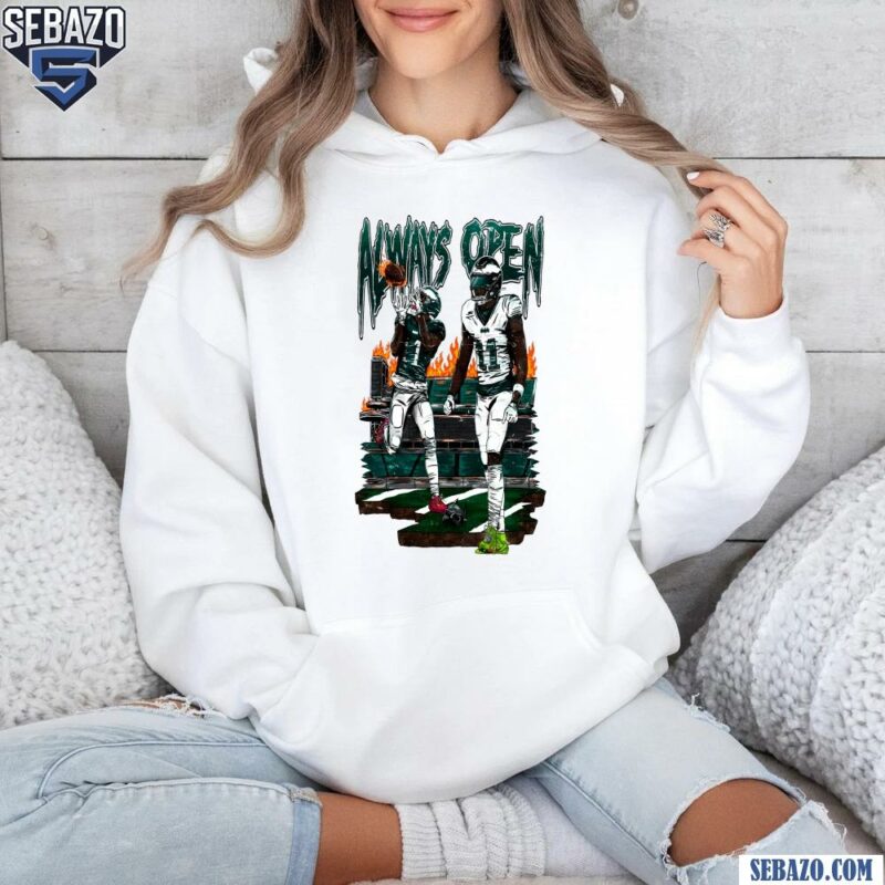 Always Open Philadelphia Eagles 11 A J Brown Shirt hoodie