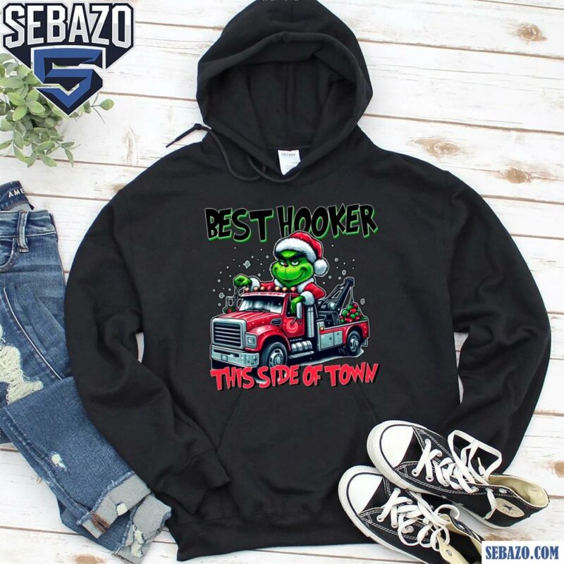 Best Hooker This Side Of Town Christmas Tow Truck Driver Shirt hoodie