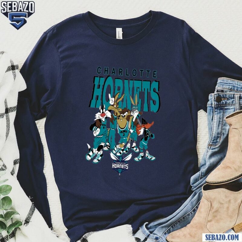 Charlotte Hornets Looney Tunes Nba Basketball Shirt long sleeved