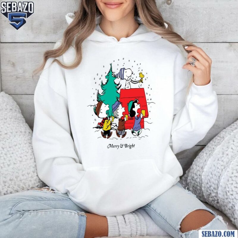 Christmas Peanuts Merry And Bright Shirt hoodie