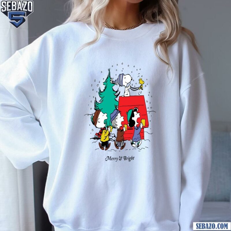 Christmas Peanuts Merry And Bright Shirt sweatshirt