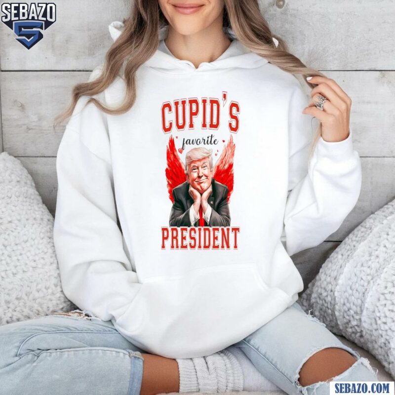 Cupids Favorite President Trump Is My Valentines Day Shirt hoodie