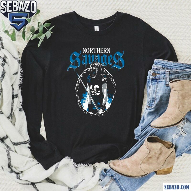 Dan Campbell Lions Defense Northern Savages Shirt long sleeved