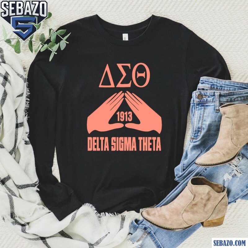 Delta Sigma Theta Sorority Pyramid Hands 1913 Shirt long sleeved