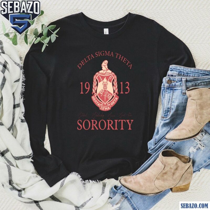 Delta Sigma Theta Sorority Vintage Logo Est 1913 Shirt long sleeved