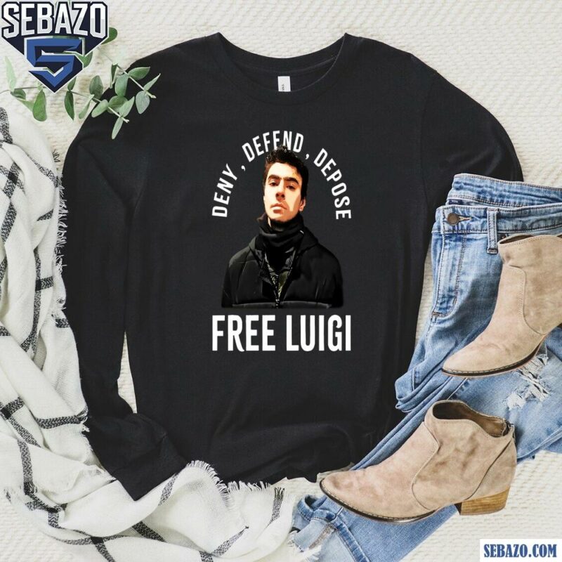 Deny Defend Depose Free Luigi Shirt long sleeved