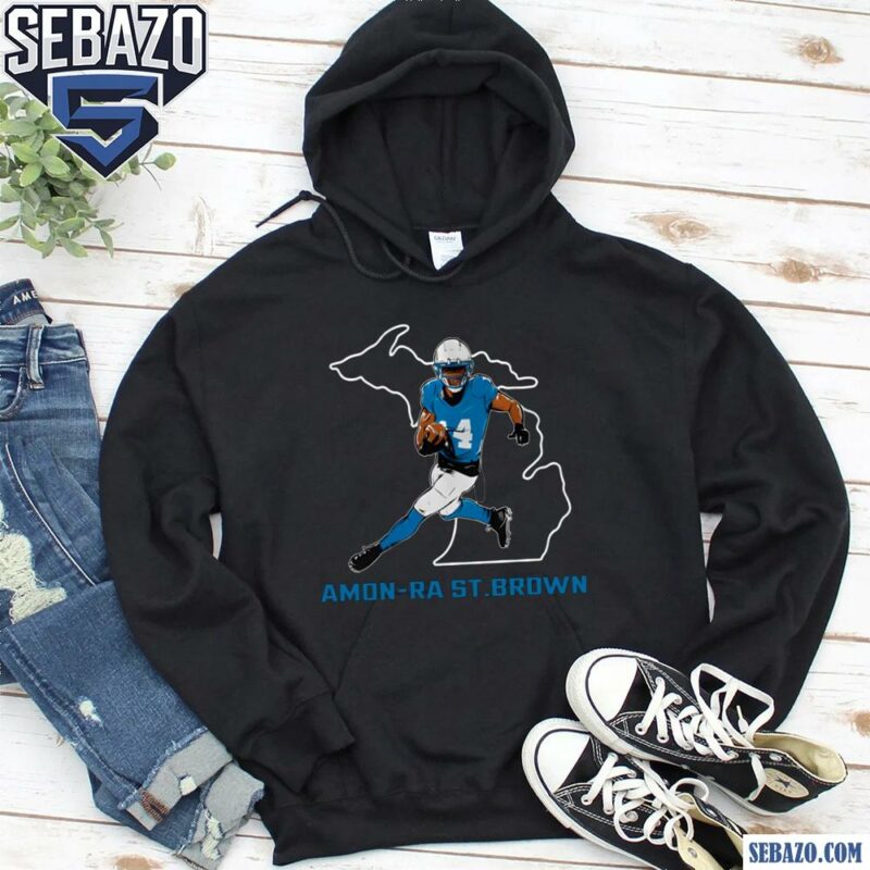 Detroit Lions Football Amon Ra St Brown State Star Player Shirt hoodie