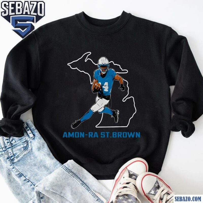 Detroit Lions Football Amon Ra St Brown State Star Player Shirt sweatshirt