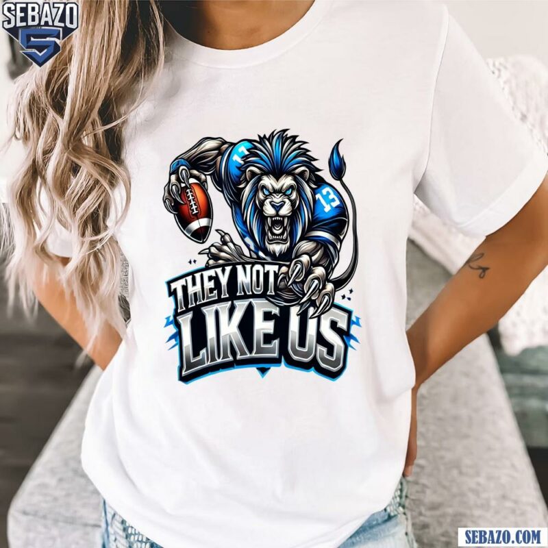 Detroit Lions They Not Like Us Mascot Shirt t-shirt