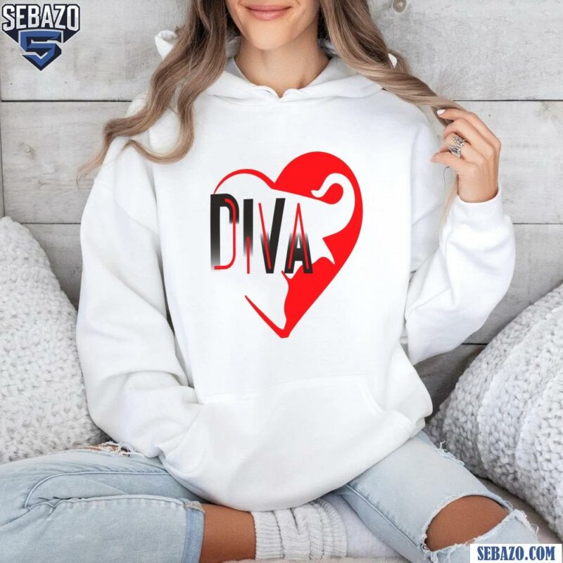 Diva Elephant Delta Sigma Theta Sorority Heart Shirt hoodie