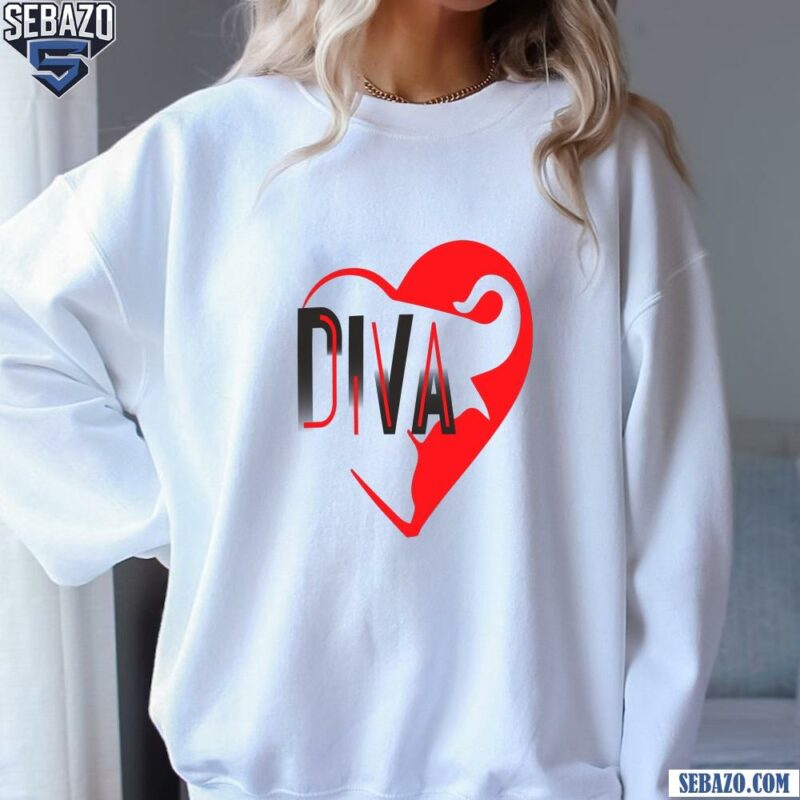 Diva Elephant Delta Sigma Theta Sorority Heart Shirt sweatshirt