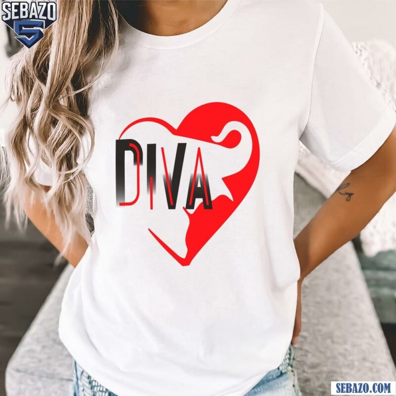 Diva Elephant Delta Sigma Theta Sorority Heart Shirt t-shirt