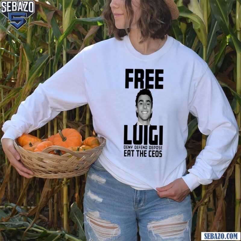 Free Luigi Deny Defend Depose Eat The Ceos Shirt long sleeved