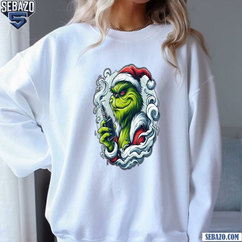 Funny Christmas Grinch Vaper Shirt sweatshirt