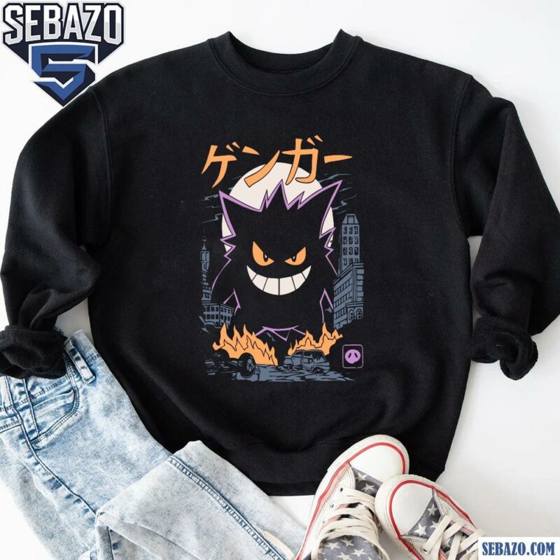 Gengar Dark Ghost Kaiju Pokemon Japanese Anime Shirt sweatshirt