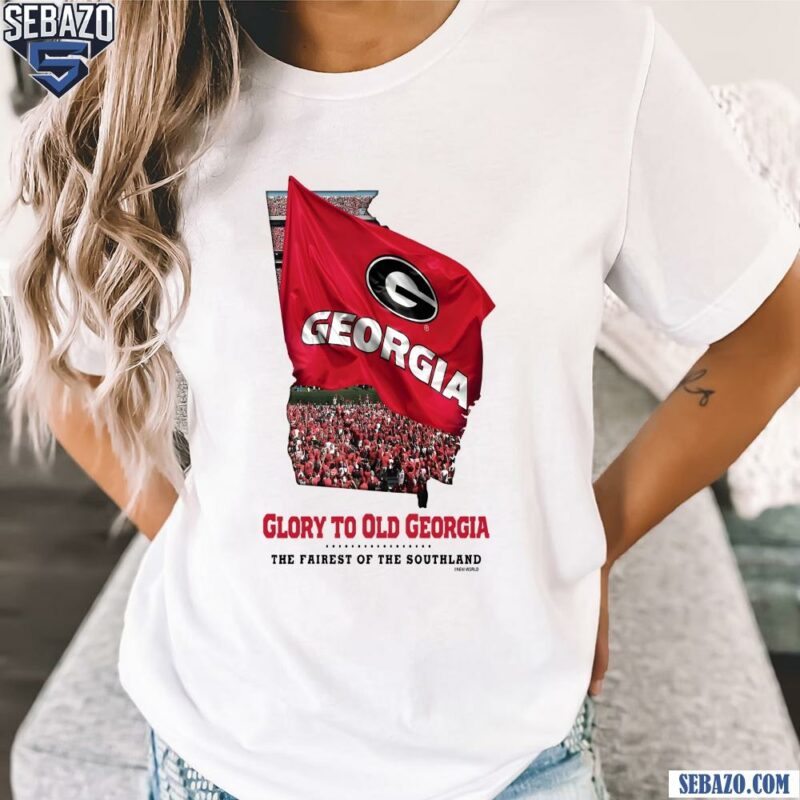 Glory To Old Georgia Bulldogs Football Flag Shirt t-shirt