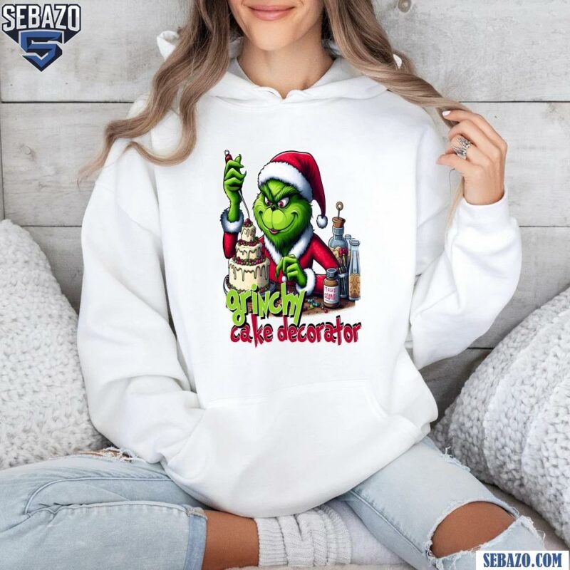 Grinchy Cake Decorator Grinch Christmas Baker Shirt hoodie