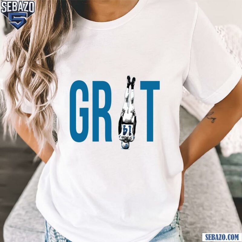 GRIT Amon Ra St Brown 14 Detroit Lions Shirt t-shirt