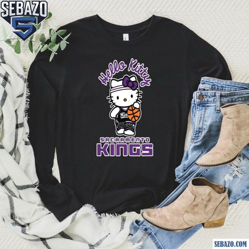 Hello Kitty Sacramento Kings Basketball Shirt long sleeved