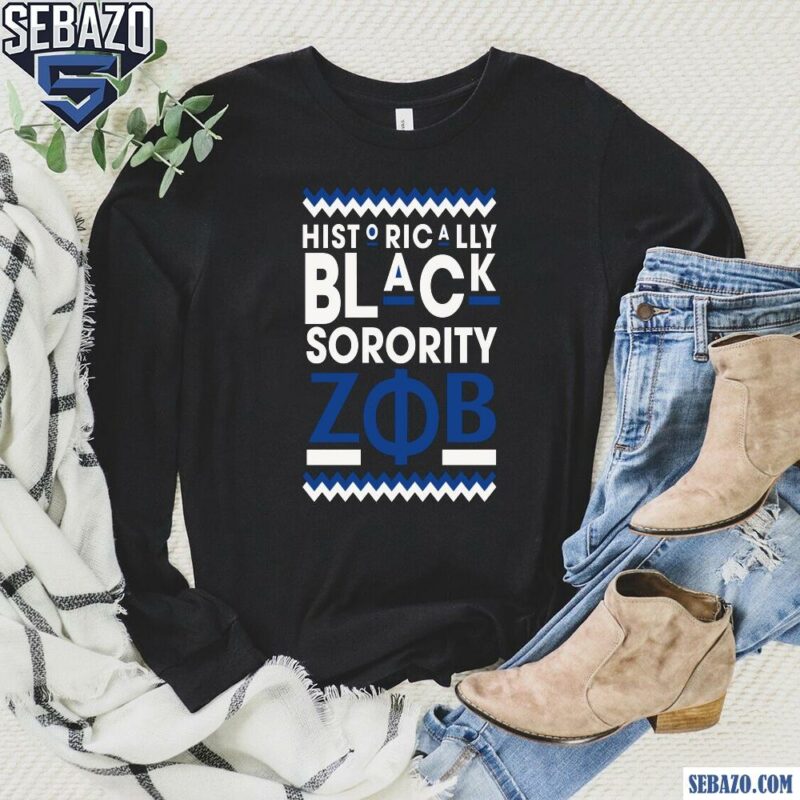 Historically Black Sorority Zeta Phi Beta Shirt long sleeved