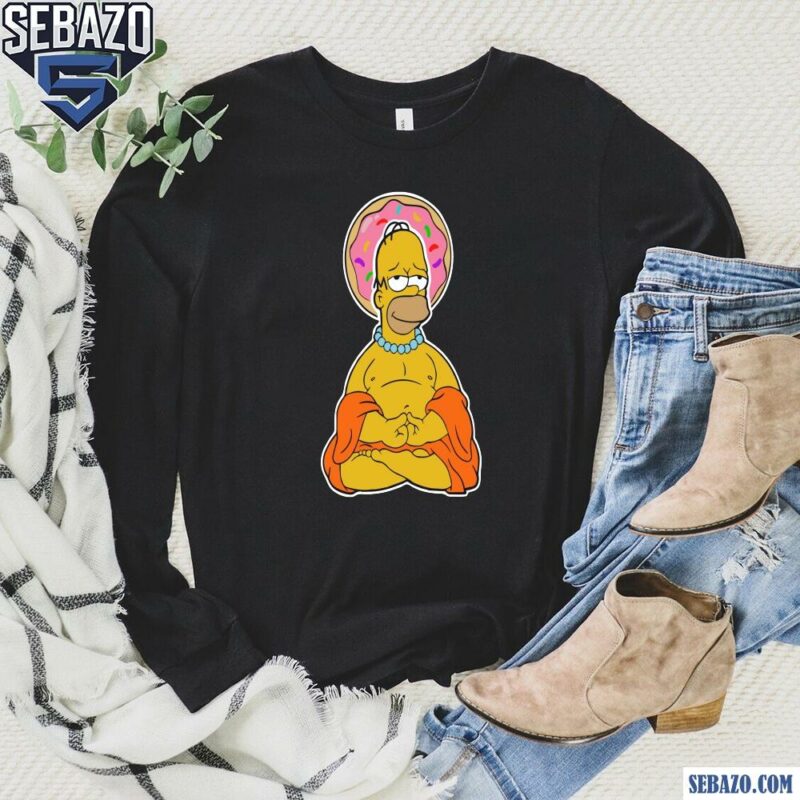 Homer Simpson Doughnut Buddha Shirt long sleeved