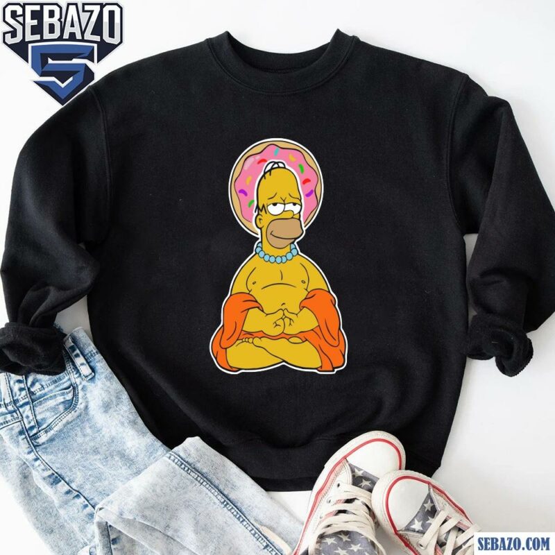 Homer Simpson Doughnut Buddha Shirt sweatshirt