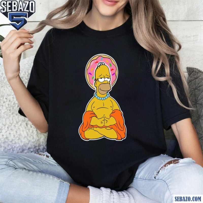 Homer Simpson Doughnut Buddha Shirt t-shirt