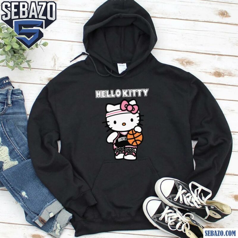 Houston Rockets Pink Hello Kitty Basketball Shirt hoodie