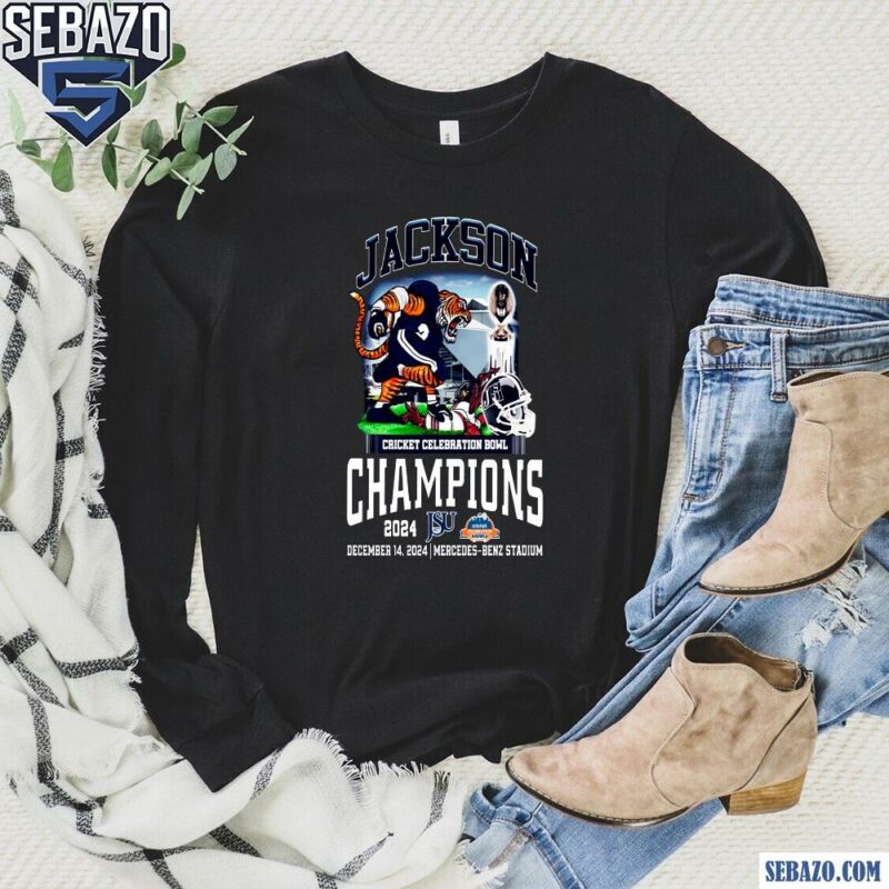 Jackson State Tigers Cricket Celebration Bowl Champions Shirt long sleeved