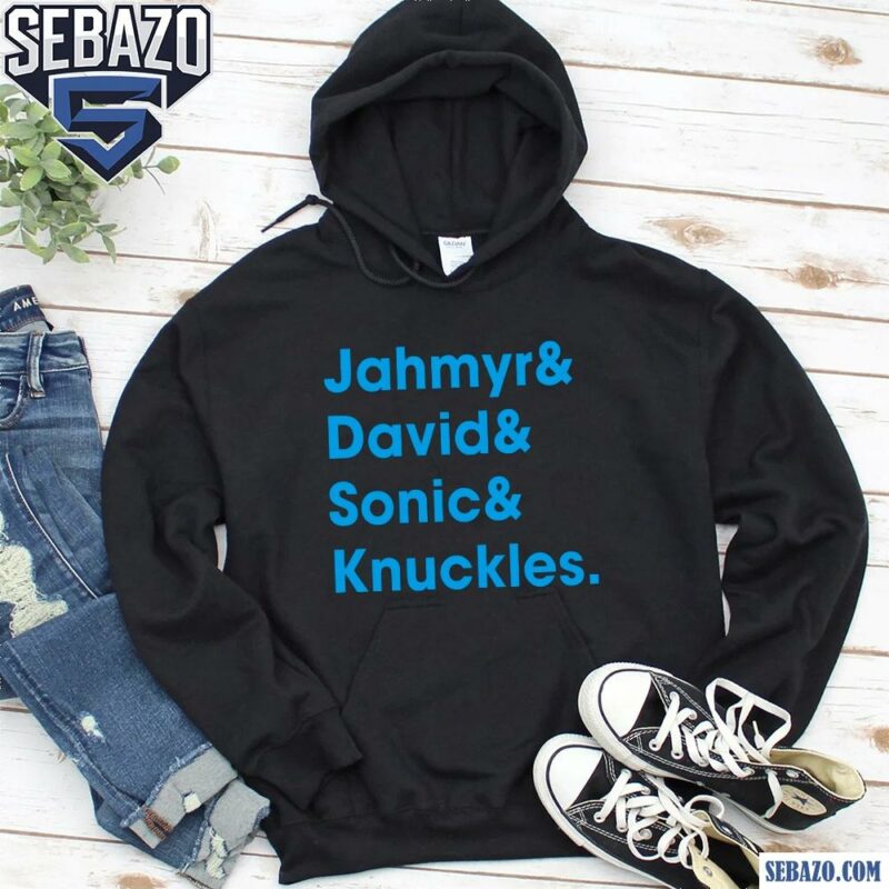 Jahymr Gibbs And David Montgomery Sonic And Knuckles Shirt hoodie