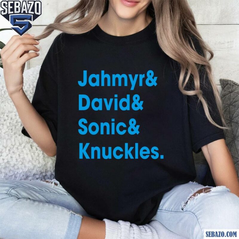 Jahymr Gibbs And David Montgomery Sonic And Knuckles Shirt t-shirt