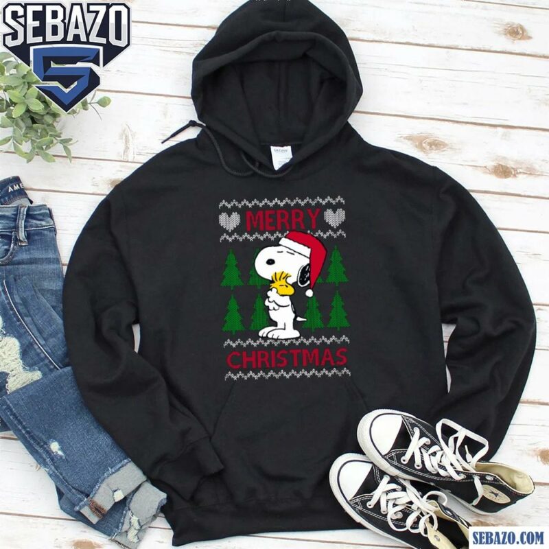 Merry Christmas Peanuts Snoopy Woodstock Shirt hoodie